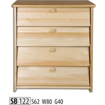 Nábytek ImportWorld Botník Tyra masiv v80 x š72 x h40 cm (Barva dřeva: Šedá)