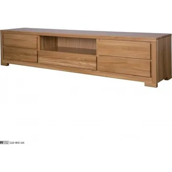 Nábytek ImportWorld TV stolek RV352, masiv dub v50 x š220 x h45 cm (Barva dřeva: Dub bělený)
