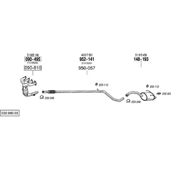 Výfuková trubka výfuková trubka střední Euro4 Bosal 952-141