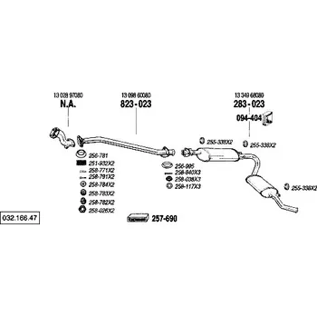 Výfukový systém výfuková trubka přední Bosal 823-023
