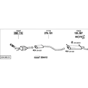 Katalyzátor katalyzátor Bosal 090-116