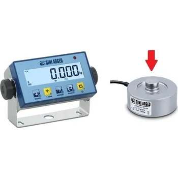 Siloměr DINI ARGEO 100kN/50N, tlak (Profesionální přístroj k měření síly s LCD displejem, externím tlakovým snímačem a výstupem RS232)