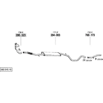 Výfuková trubka výfuková trubka zadní Bosal 700-173