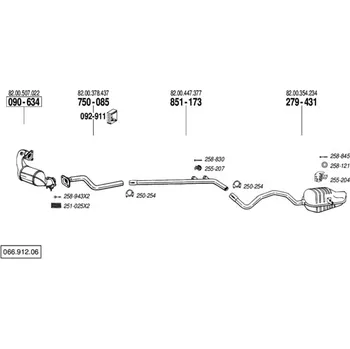 Výfuková trubka výfuková trubka přední Bosal 750-085