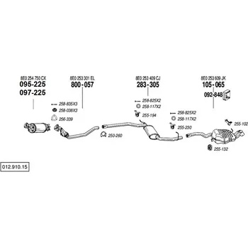 Filtr pevných částic filtr pevných částic Bosal 095-225