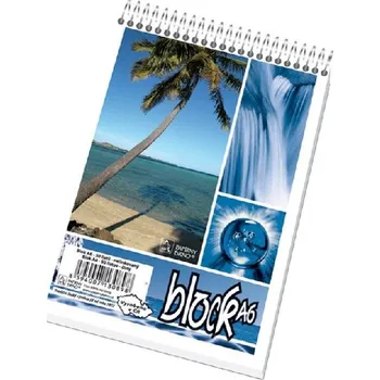 Blok Poznámkový blok A6 horní spirála čistý