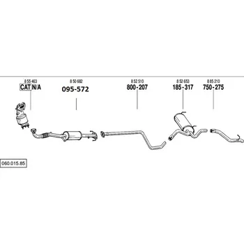 Výfuková trubka výfuková trubka zadní Bosal 750-275