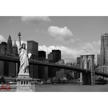 Fototapeta Papírová fototapeta Manhattan, socha Svobody FTS1300 / Papírové fototapety 4 dílné na zeď FT1300 AG Design (360 x 254 cm)