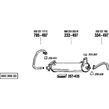 Výfuková trubka výfuková trubka zadní Bosal 334-497