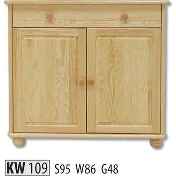 ImportWorld Kredenc Jose masiv v86 x š95 x h48 cm (Barva dřeva: Olše)