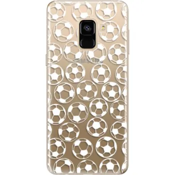 Pouzdro na mobilní telefon Odolné silikonové pouzdro iSaprio - Football pattern - white - Samsung Galaxy A8 2018