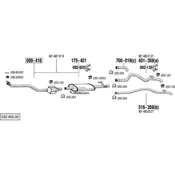 Katalyzátor katalyzátor Bosal 099-416