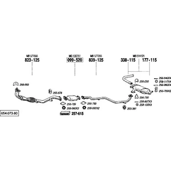 Výfuková trubka výfuková trubka střední Bosal 839-125