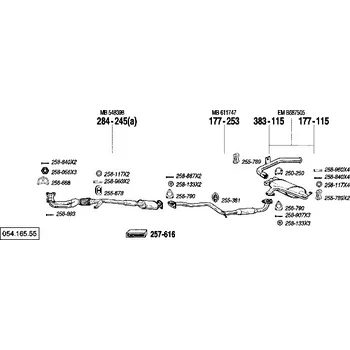 Výfuková trubka výfuková trubka zadní Bosal 383-115