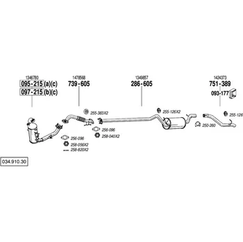 Filtr pevných částic filtr pevných částic Bosal 097-351