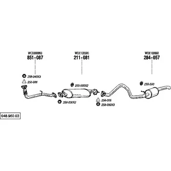 Výfuková trubka výfuková trubka přední Bosal 851-087