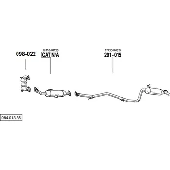 Filtr pevných částic filtr pevných částic Bosal 098-022