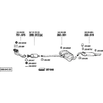 Katalyzátor katalyzátor Bosal 099-913
