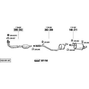 Katalyzátor katalyzátor Bosal 099-542