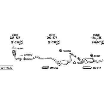 Výfukový systém výfuková trubka přední Bosal 738-737
