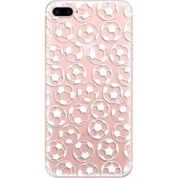 Pouzdro na mobilní telefon Odolné silikonové pouzdro iSaprio - Football pattern - white - iPhone 7 Plus
