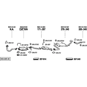 Výfuková trubka výfuková trubka zadní Bosal 335-345