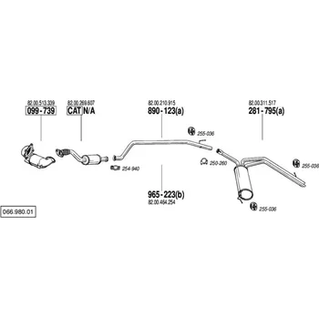 Katalyzátor katalyzátor Bosal 099-739