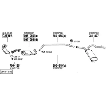 Výfuková trubka výfuková trubka přední Bosal 700-135