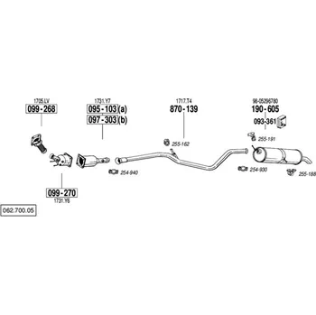 Filtr pevných částic filtr pevných částic Bosal 097-303