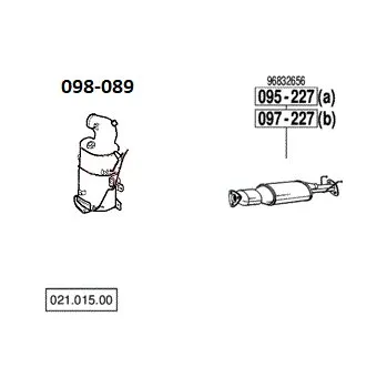 Filtr pevných částic filtr pevných částic Bosal 098-089