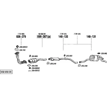 Výfuková trubka výfuková trubka přední Bosal 836-279