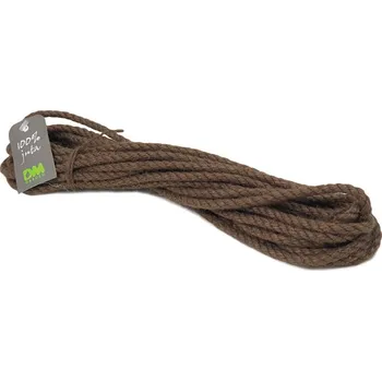Jutový provaz hnědý, š.6 mm,10m