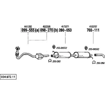 Výfuková trubka výfuková trubka zadní Bosal 703-111