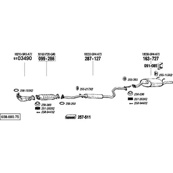 Katalyzátor katalyzátor Bosal 099-286