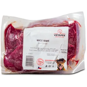 Krmivo pro psa Vetamix Hovězí kusové 1 kg