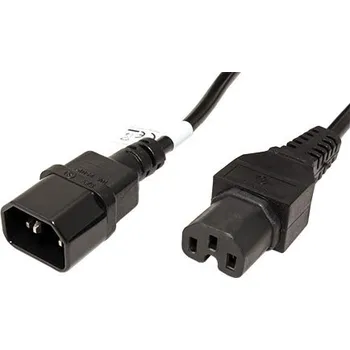 Napájecí kabel InLine Kabel síťový prodlužovací, IEC320 C14 - C15, 5m, černý (16811D) - 19.42.1299
