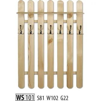 Věšák ImportWorld Věšák Gillian masiv v102 x š81 x h22 cm (Barva dřeva: Borovice)