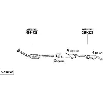 Katalyzátor katalyzátor Bosal 099-728