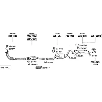 Výfuková trubka výfuková trubka zadní Bosal 383-945