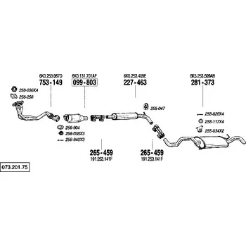 Výfuková trubka výfuková trubka přední Bosal 753-149