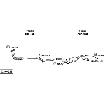 Výfuková trubka výfuková trubka přední Bosal 886-933