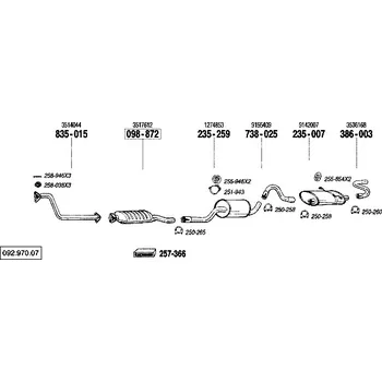 Výfuková trubka výfuková trubka přední Bosal 835-015