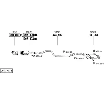 Filtr pevných částic filtr pevných částic Bosal 097-103