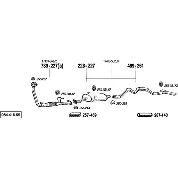 Výfuková trubka výfuková trubka zadní Bosal 489-261