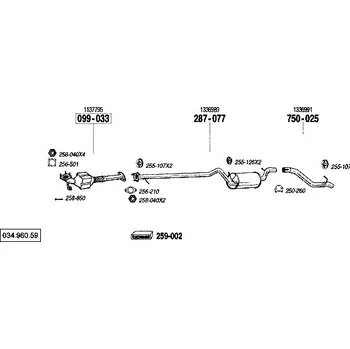Výfuková trubka výfuková trubka zadní Bosal 750-025