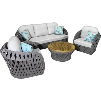 Zahradní sestava Zahradní sedací souprava - MADISON - šedá