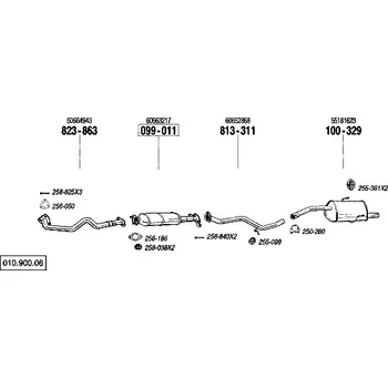Výfuková trubka výfuková trubka přední Bosal 823-863
