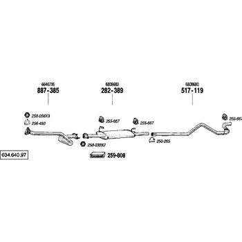 Výfukový systém výfuková trubka zadní Bosal 517-119