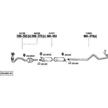 Výfukový systém výfuková trubka zadní Bosal 965-373