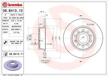 Brzdový kotouč Brembo 08.B413.10